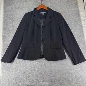 Josephine Chaus Long Sleeve Blazer Jacket Black Womens Size 8 Business Work